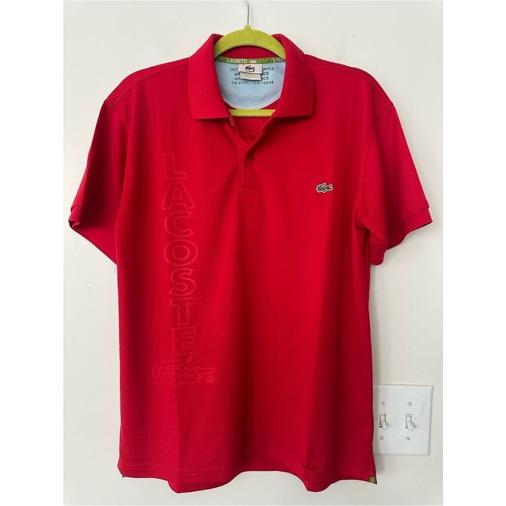 Lacoste Tennis Novak Red Men’s Polo Shirt 5/L